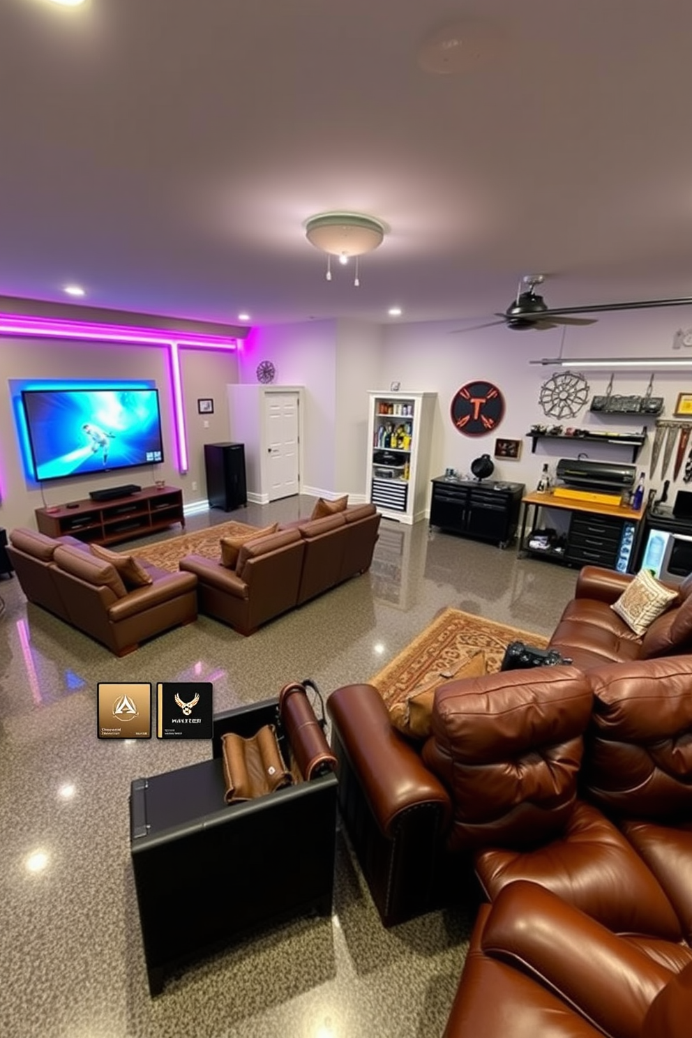 2 Car Garage Man Cave Design Ideas 25