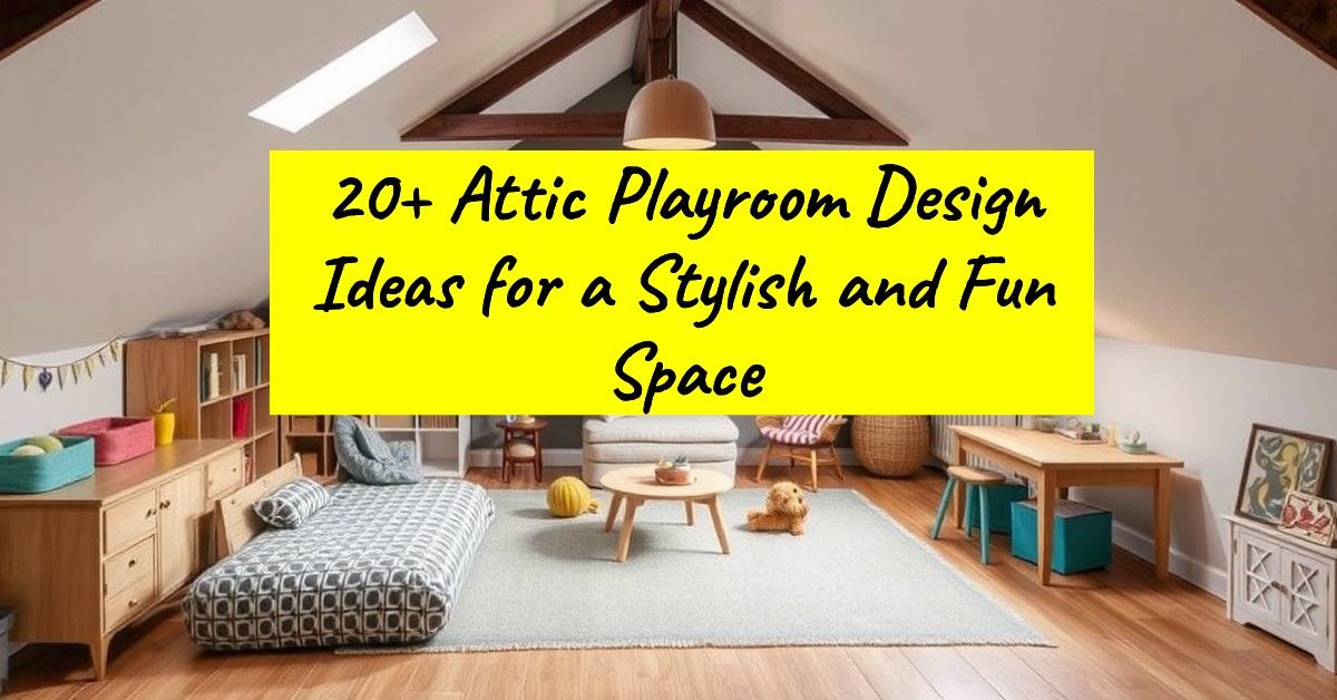 20+ Attic Playroom Design Ideas for a Stylish and Fun Space