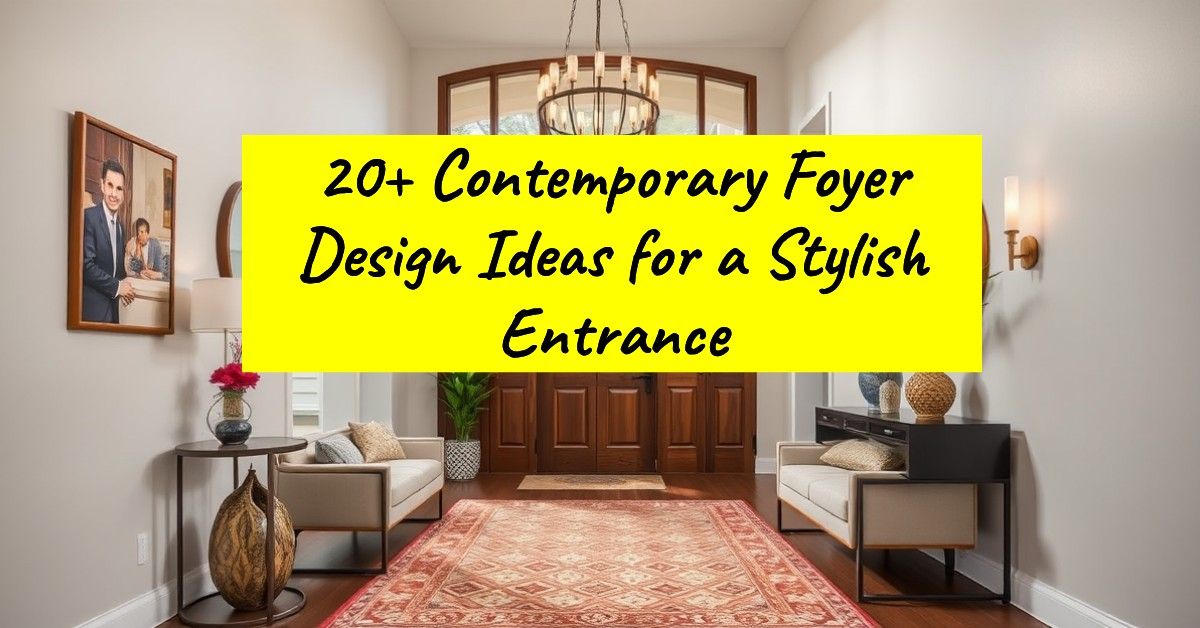 20+ Contemporary Foyer Design Ideas for a Stylish Entrance