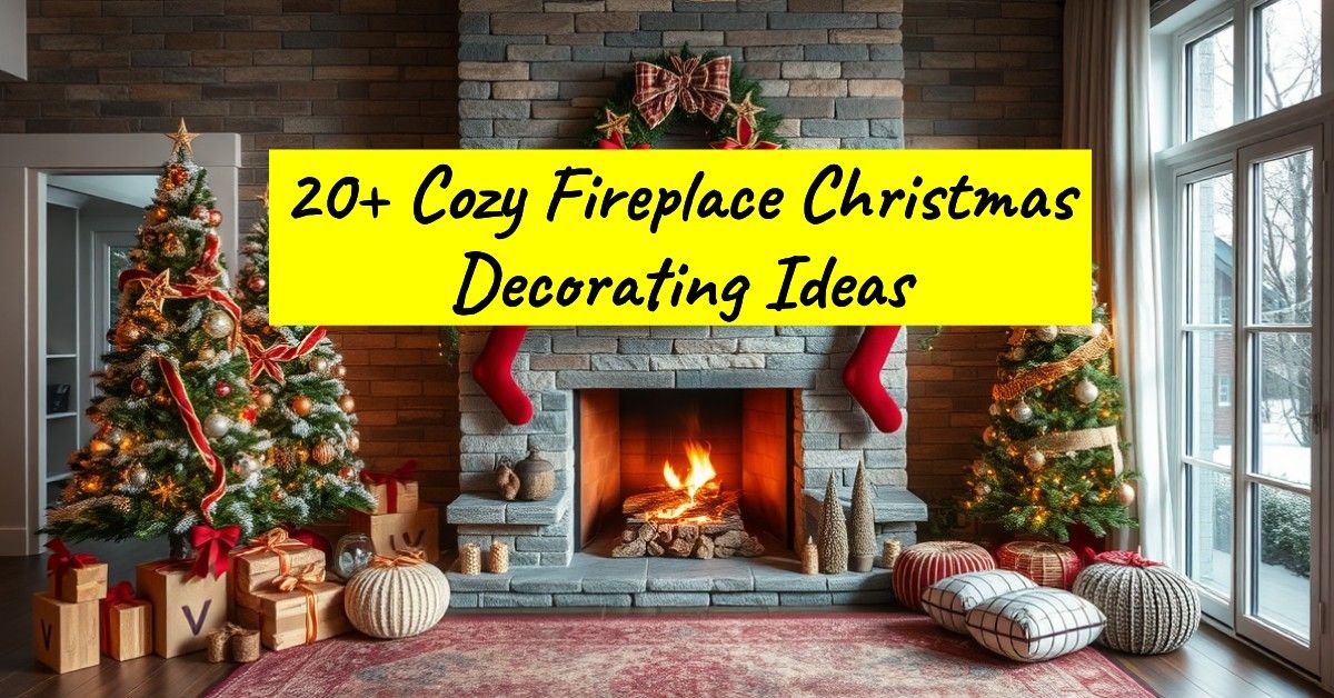 20+ Cozy Fireplace Christmas Decorating Ideas