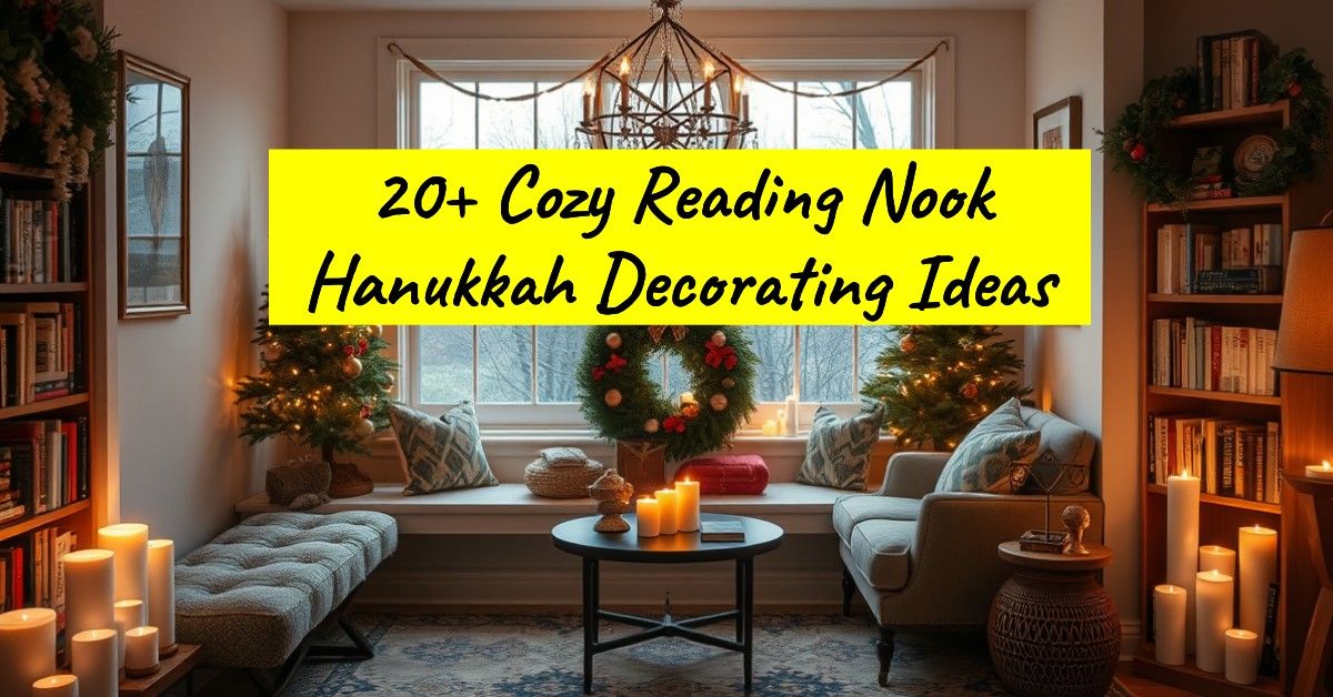 20+ Cozy Reading Nook Hanukkah Decorating Ideas