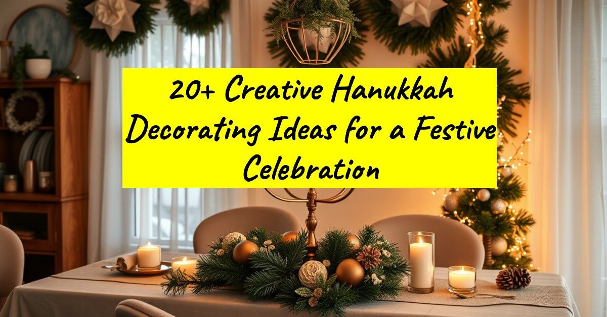 20+ Creative Hanukkah Decorating Ideas for a Festive Celebration