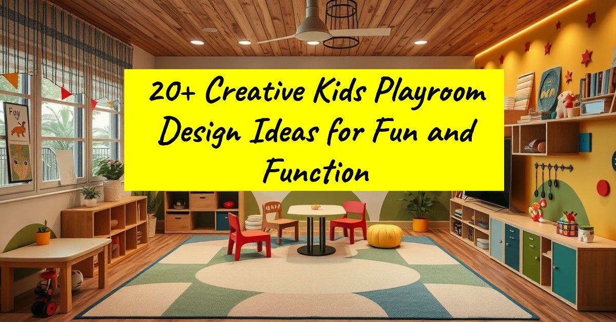 20+ Creative Kids Playroom Design Ideas for Fun and Function