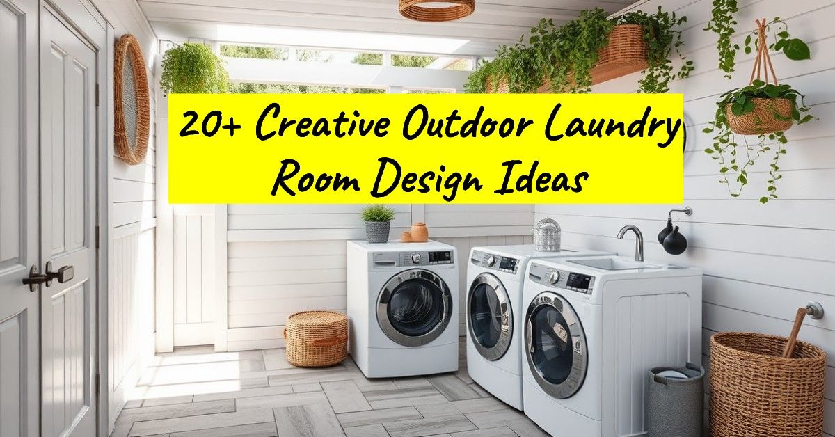 20+ Creative Outdoor Laundry Room Design Ideas