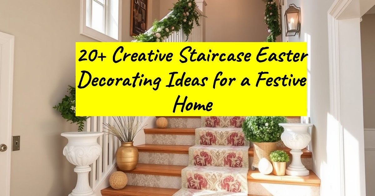 20+ Creative Staircase Easter Decorating Ideas for a Festive Home