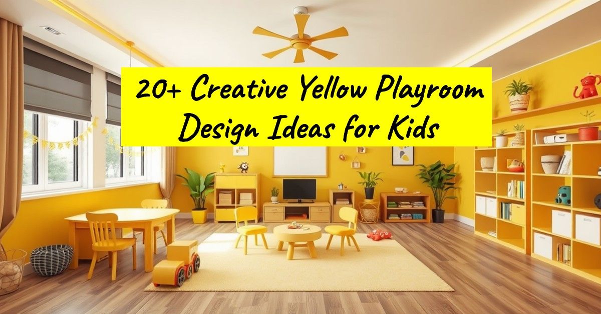 20+ Creative Yellow Playroom Design Ideas for Kids