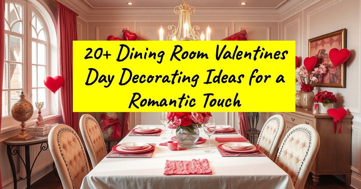 20+ Dining Room Valentines Day Decorating Ideas for a Romantic Touch