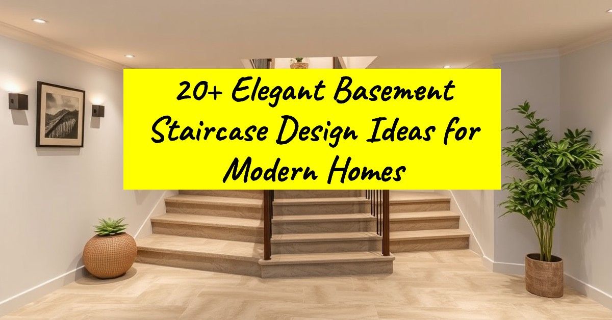 20+ Elegant Basement Staircase Design Ideas for Modern Homes