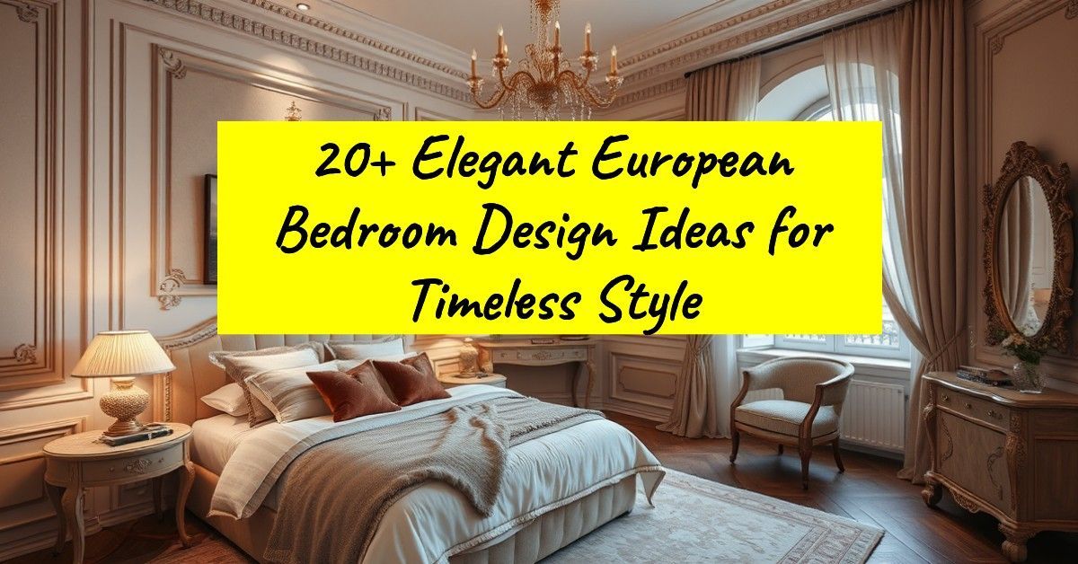 20+ Elegant European Bedroom Design Ideas for Timeless Style