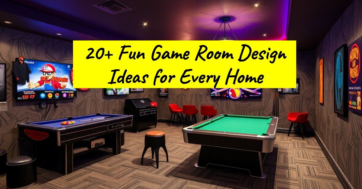 20+ Fun Game Room Design Ideas for Every Home