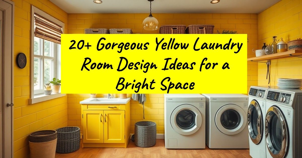 20+ Gorgeous Yellow Laundry Room Design Ideas for a Bright Space