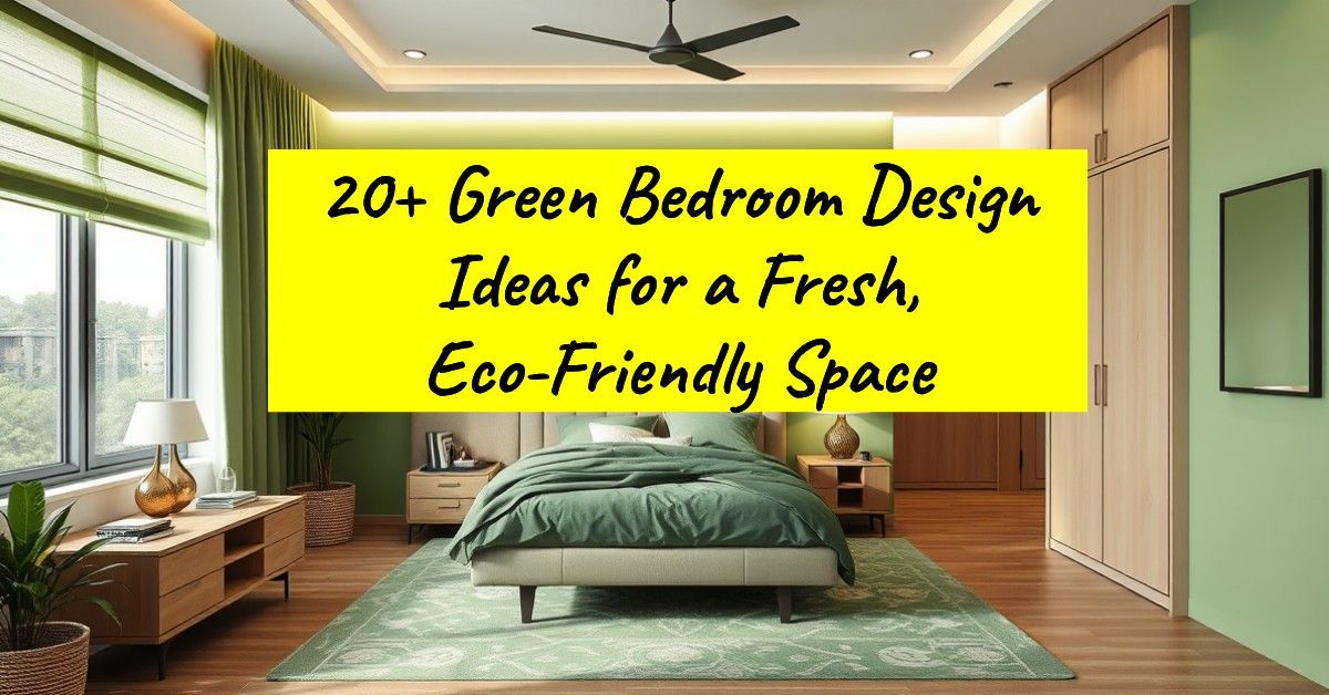 20+ Green Bedroom Design Ideas for a Fresh, Eco-Friendly Space