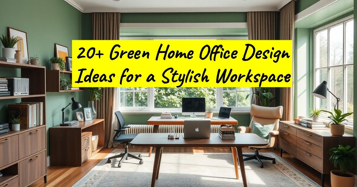 20+ Green Home Office Design Ideas for a Stylish Workspace