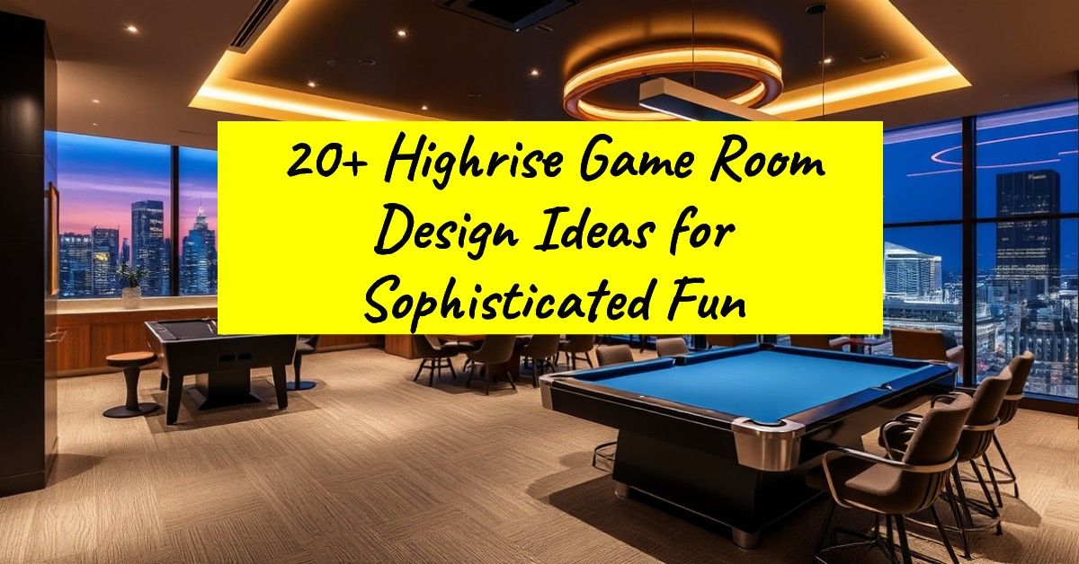 20+ Highrise Game Room Design Ideas for Sophisticated Fun