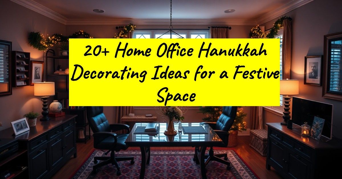 20+ Home Office Hanukkah Decorating Ideas for a Festive Space