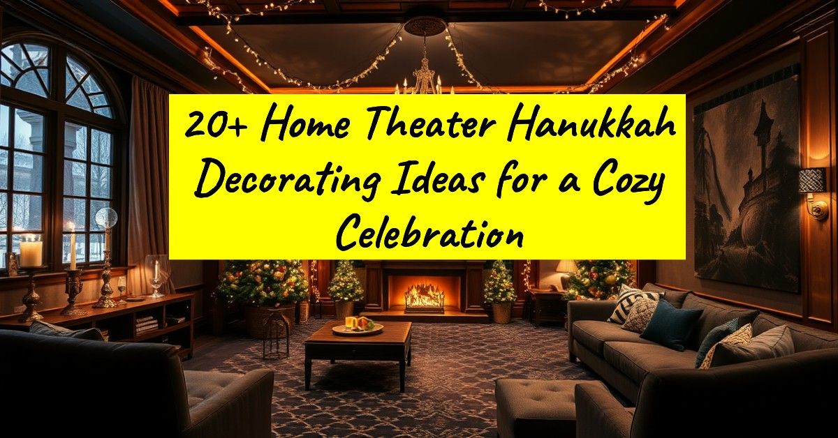 20+ Home Theater Hanukkah Decorating Ideas for a Cozy Celebration