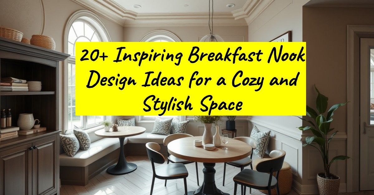 20+ Inspiring Breakfast Nook Design Ideas for a Cozy and Stylish Space