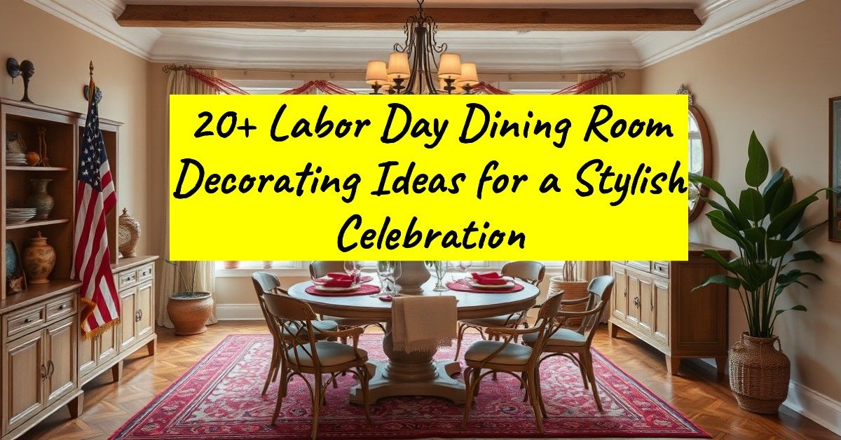 20+ Labor Day Dining Room Decorating Ideas for a Stylish Celebration