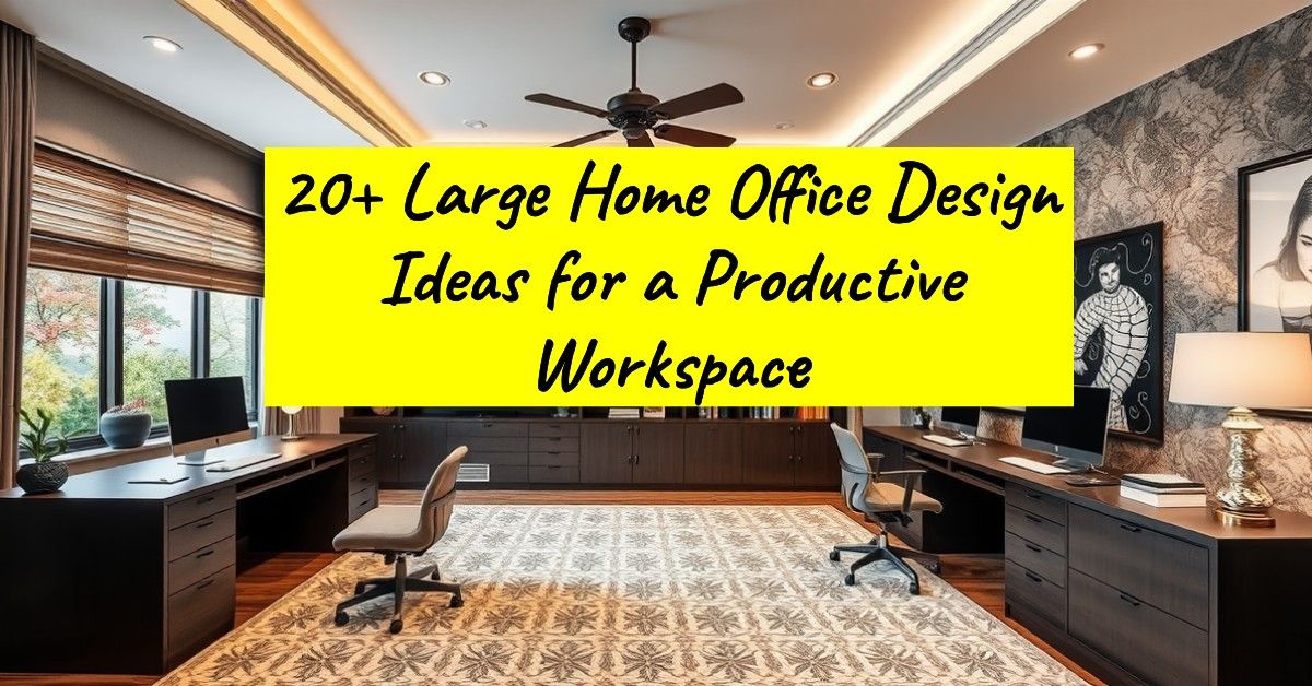 20+ Large Home Office Design Ideas for a Productive Workspace