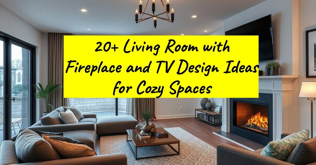 20+ Living Room with Fireplace and TV Design Ideas for Cozy Spaces