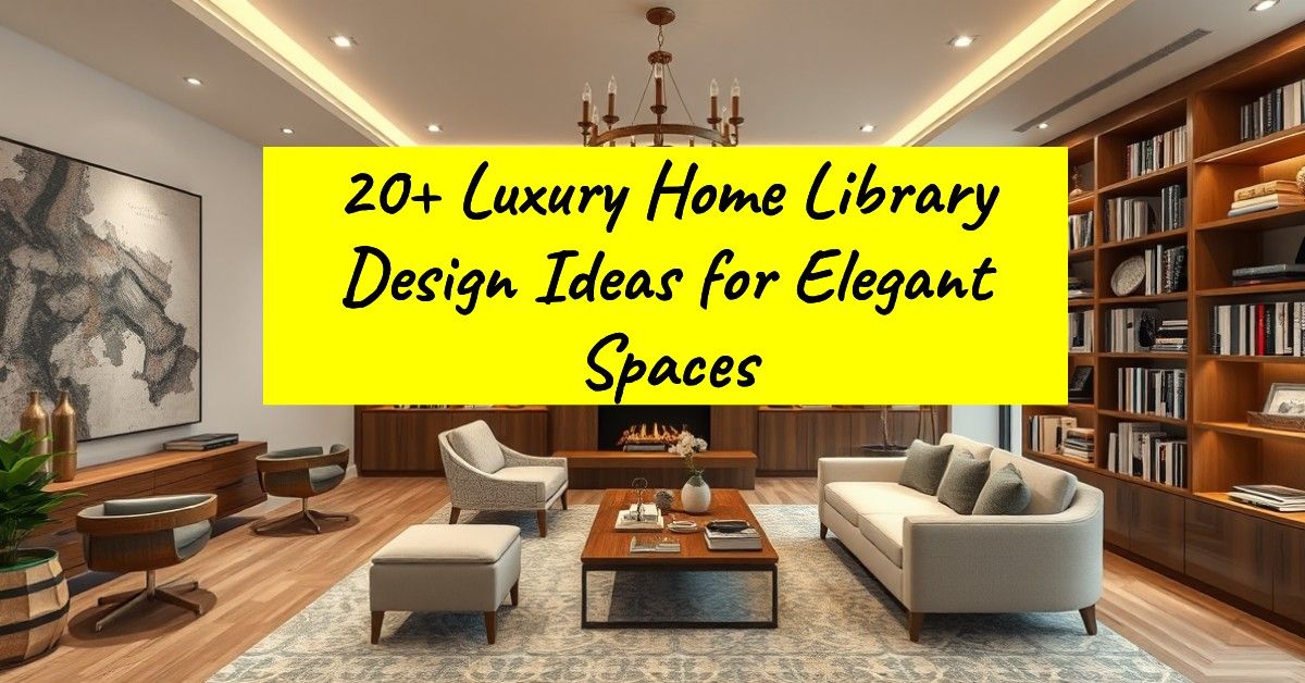 20+ Luxury Home Library Design Ideas for Elegant Spaces