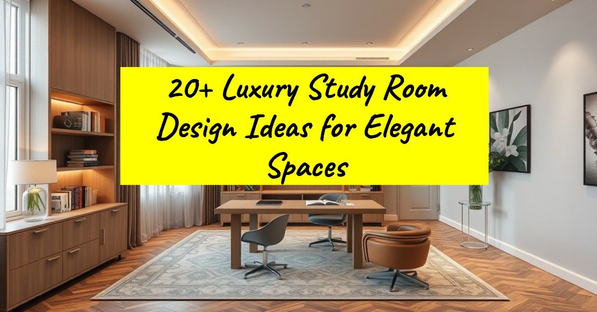 20+ Luxury Study Room Design Ideas for Elegant Spaces