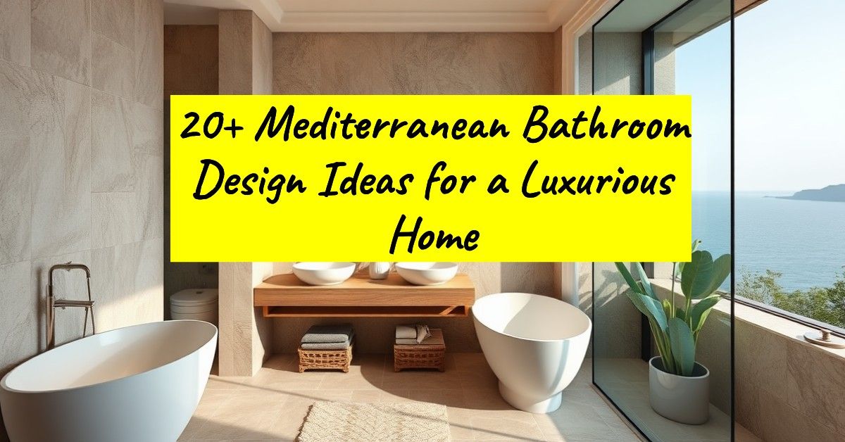 20+ Mediterranean Bathroom Design Ideas for a Luxurious Home