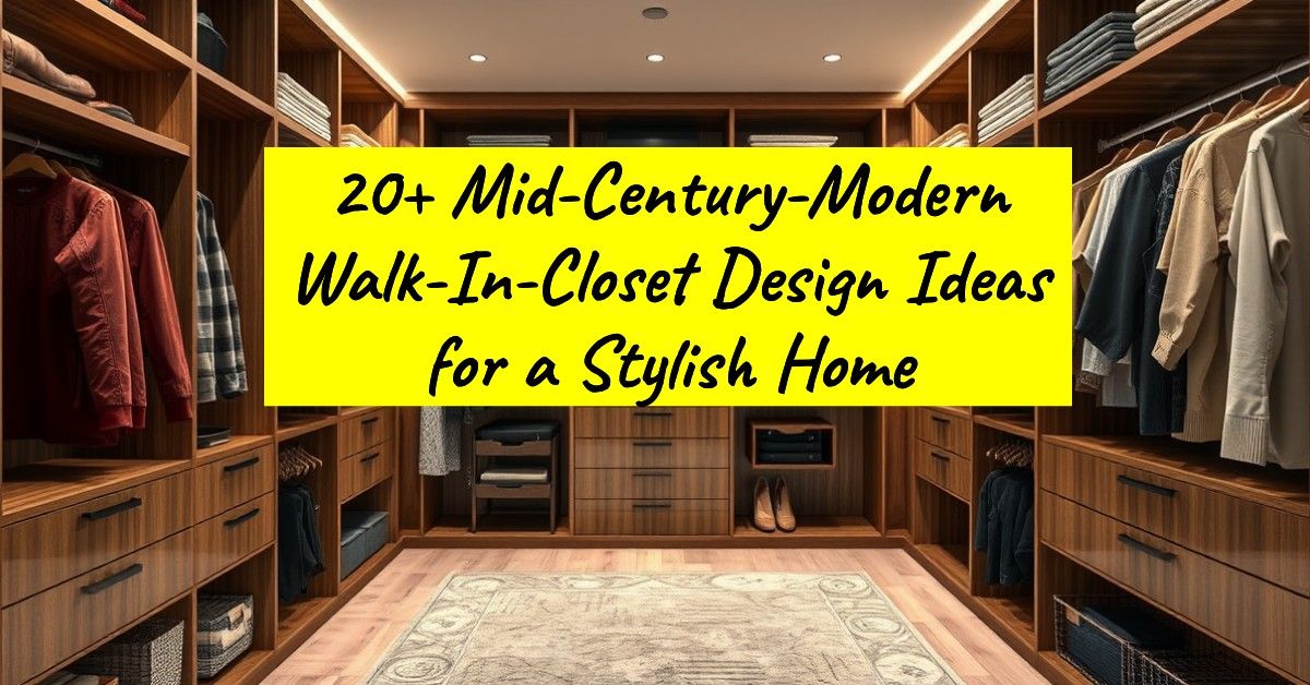 20+ Mid-Century-Modern Walk-In-Closet Design Ideas for a Stylish Home