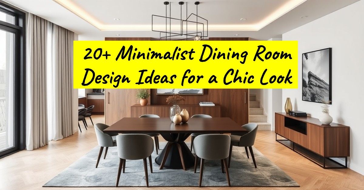 20+ Minimalist Dining Room Design Ideas for a Chic Look