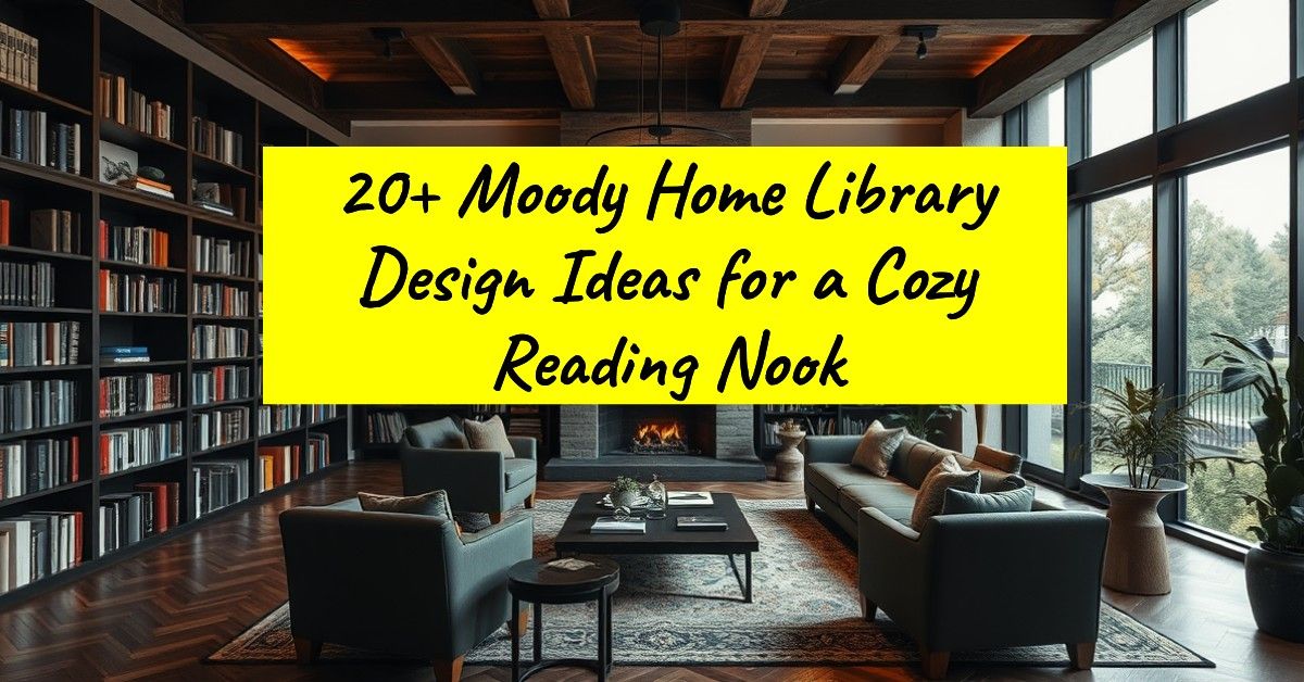 20+ Moody Home Library Design Ideas for a Cozy Reading Nook