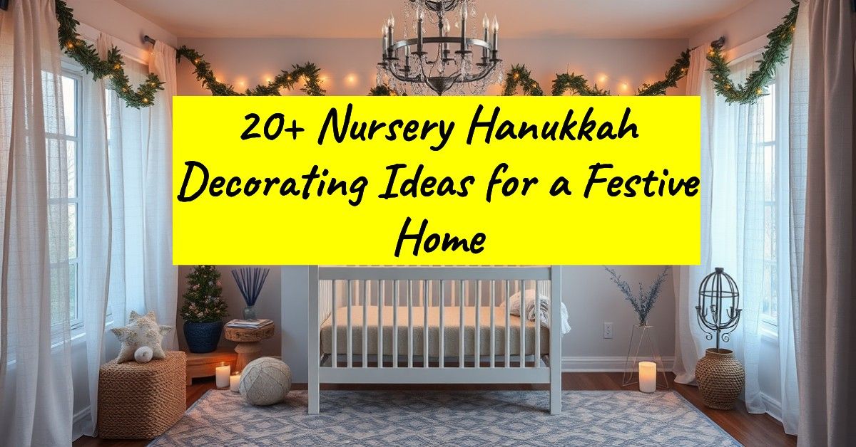 20+ Nursery Hanukkah Decorating Ideas for a Festive Home