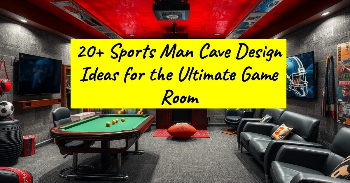 20+ Sports Man Cave Design Ideas for the Ultimate Game Room