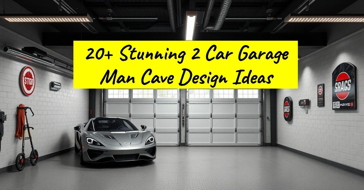 20+ Stunning 2 Car Garage Man Cave Design Ideas