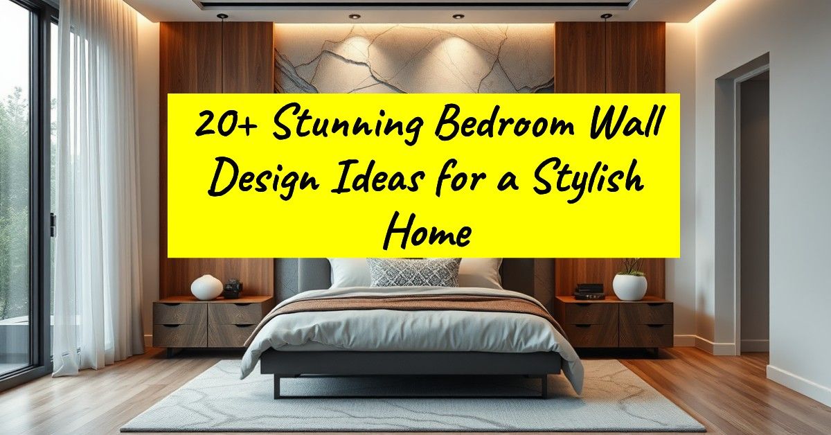 20+ Stunning Bedroom Wall Design Ideas for a Stylish Home