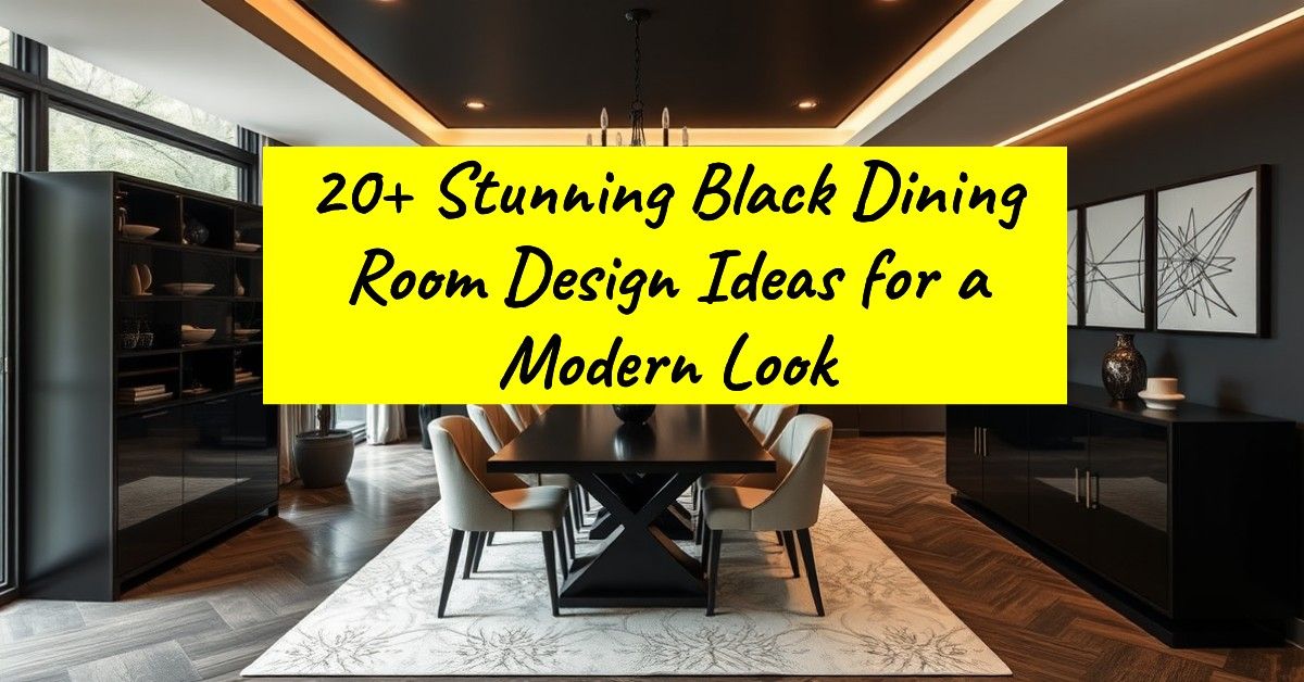 20+ Stunning Black Dining Room Design Ideas for a Modern Look