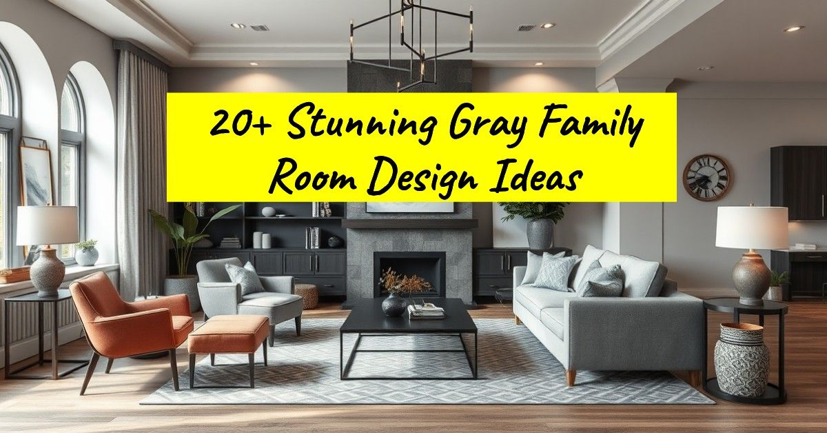 20+ Stunning Gray Family Room Design Ideas