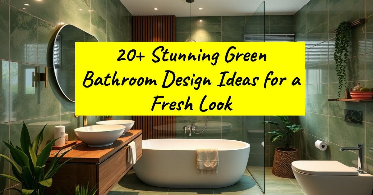 20+ Stunning Green Bathroom Design Ideas for a Fresh Look