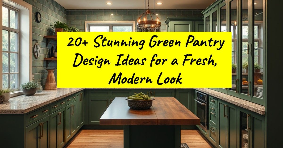 20+ Stunning Green Pantry Design Ideas for a Fresh, Modern Look