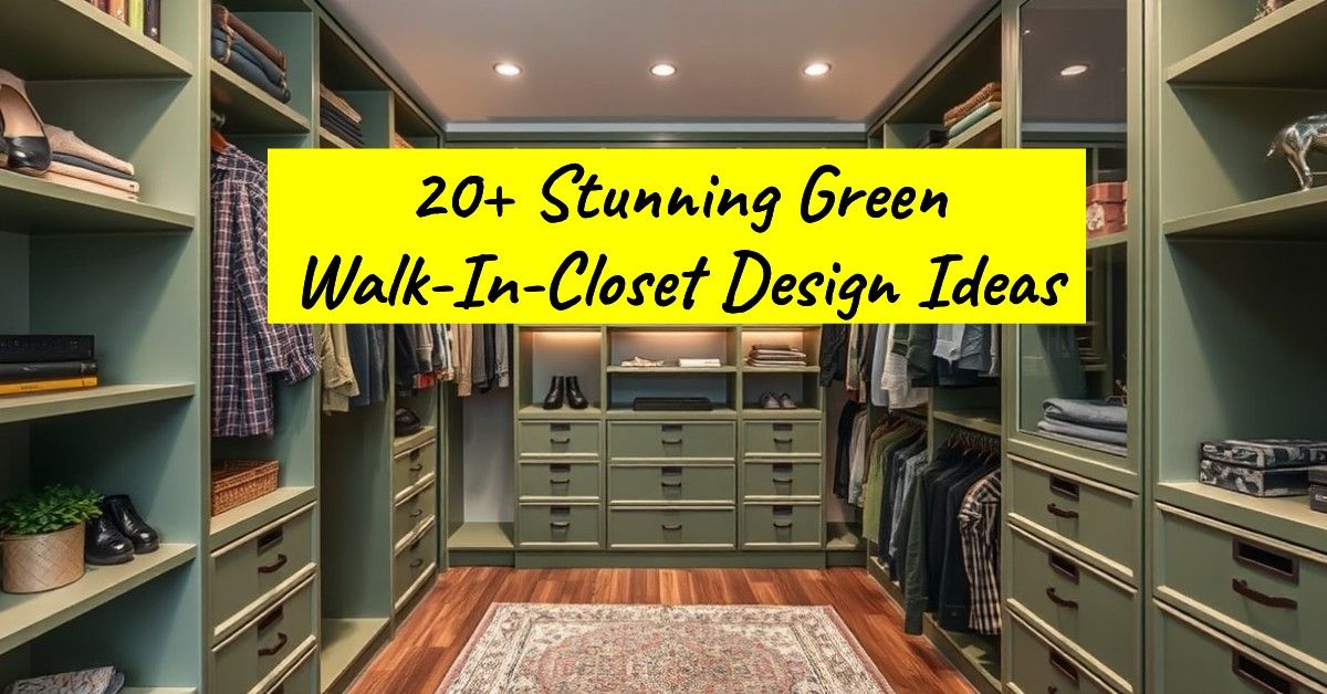 20+ Stunning Green Walk-In-Closet Design Ideas