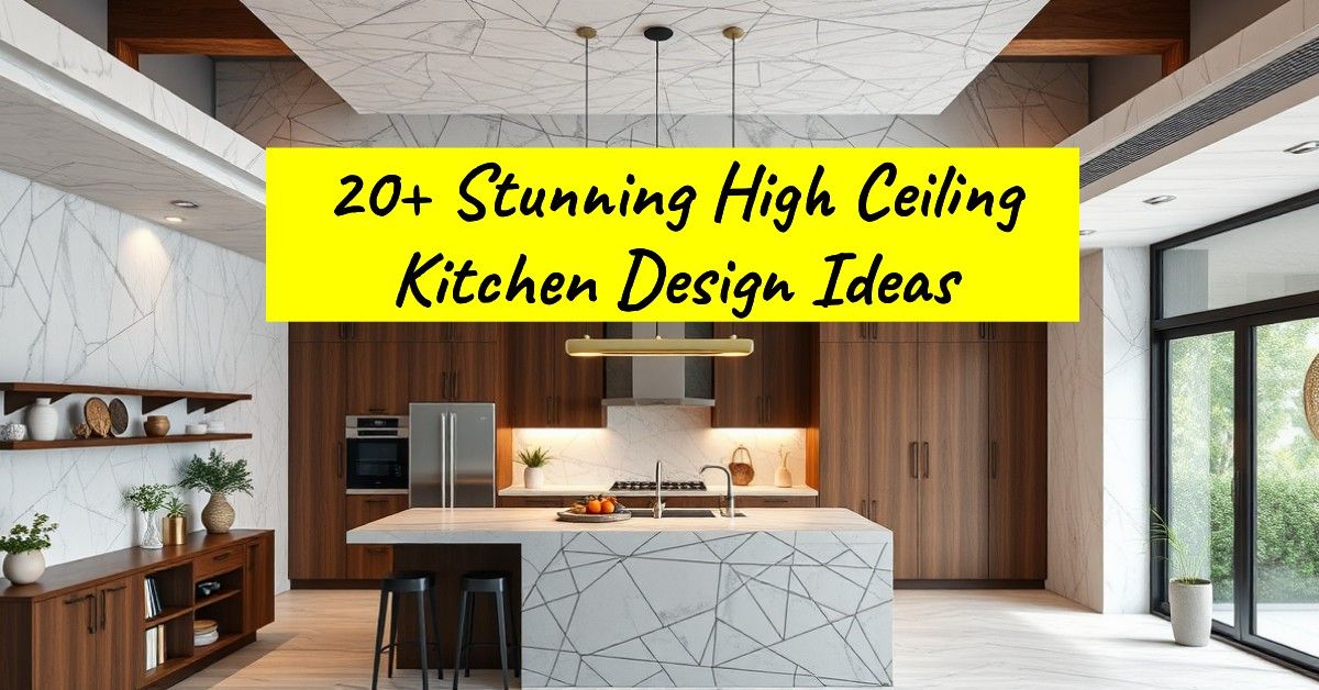 20+ Stunning High Ceiling Kitchen Design Ideas