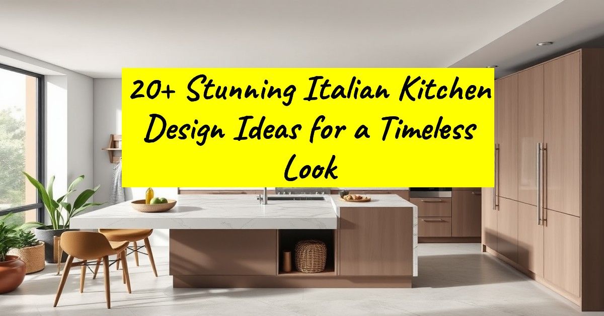 20+ Stunning Italian Kitchen Design Ideas for a Timeless Look