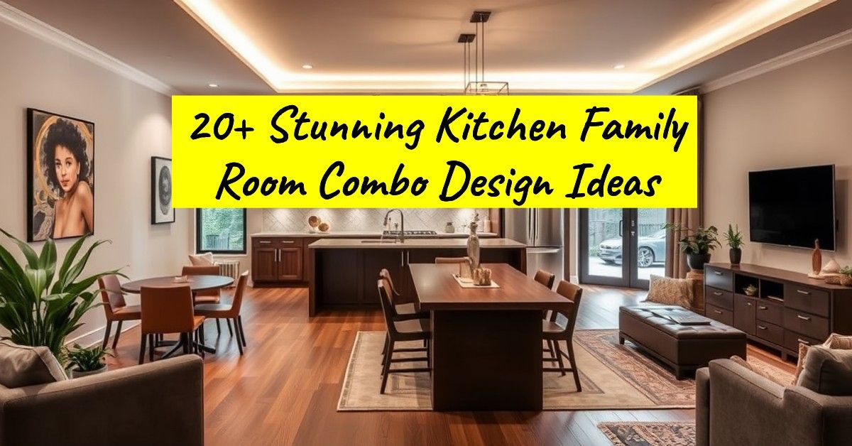 20+ Stunning Kitchen Family Room Combo Design Ideas