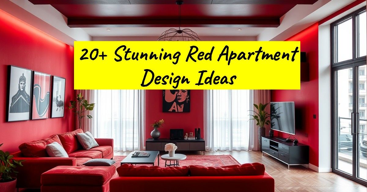 20+ Stunning Red Apartment Design Ideas