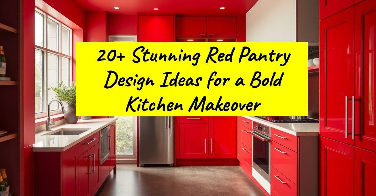 20+ Stunning Red Pantry Design Ideas for a Bold Kitchen Makeover