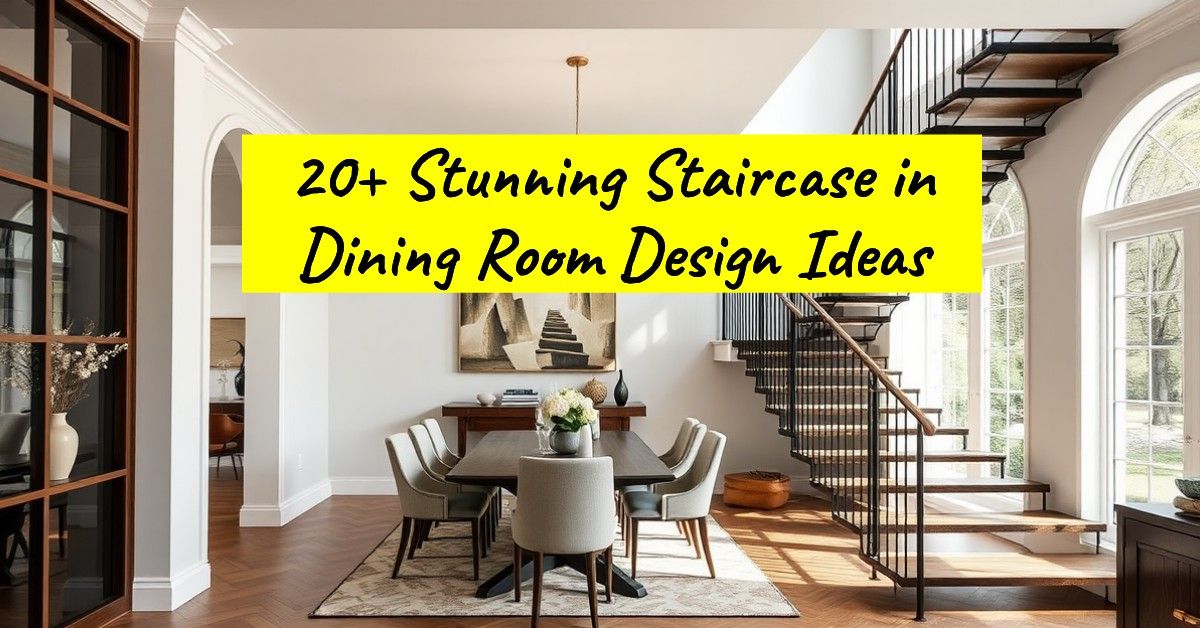 20+ Stunning Staircase in Dining Room Design Ideas