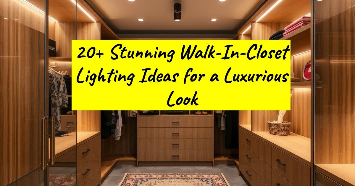 20+ Stunning Walk-In-Closet Lighting Ideas for a Luxurious Look