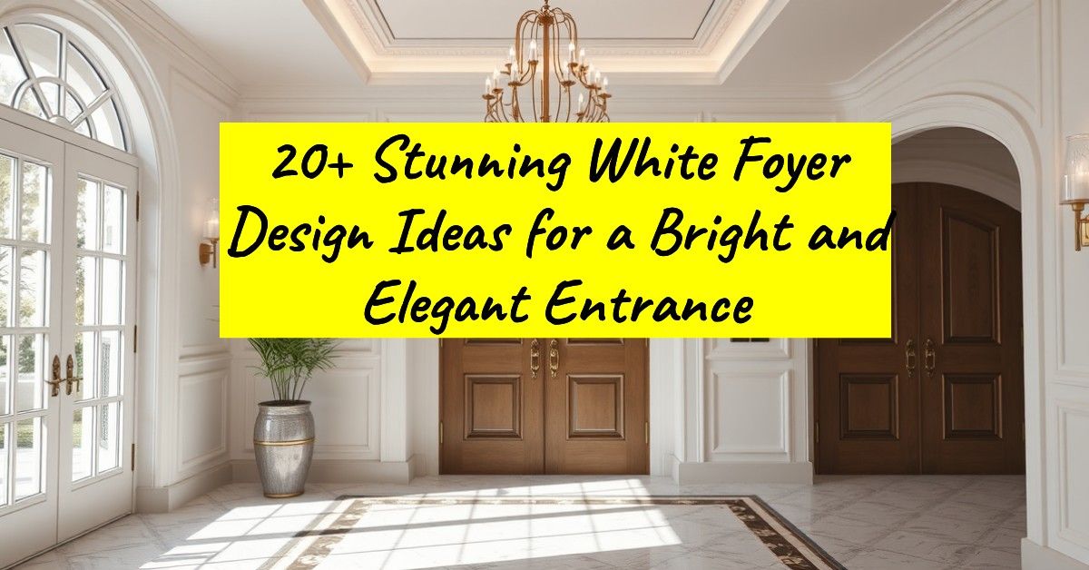 20+ Stunning White Foyer Design Ideas for a Bright and Elegant Entrance