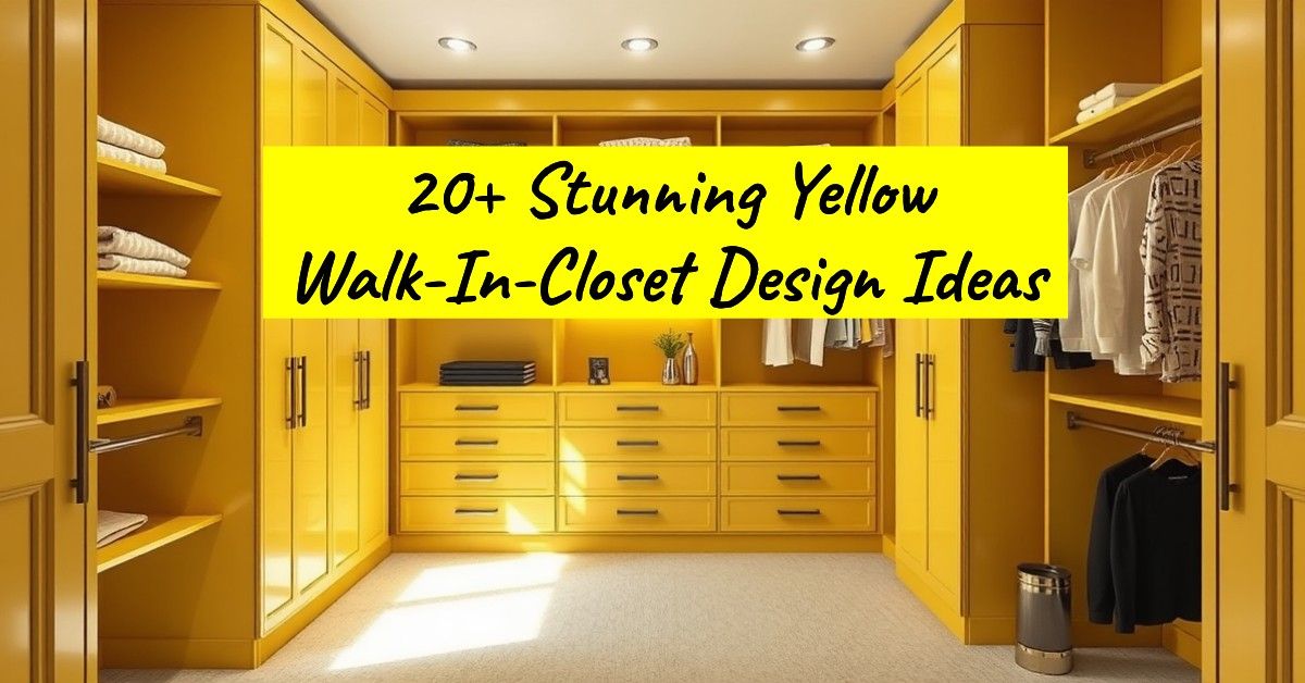 20+ Stunning Yellow Walk-In-Closet Design Ideas