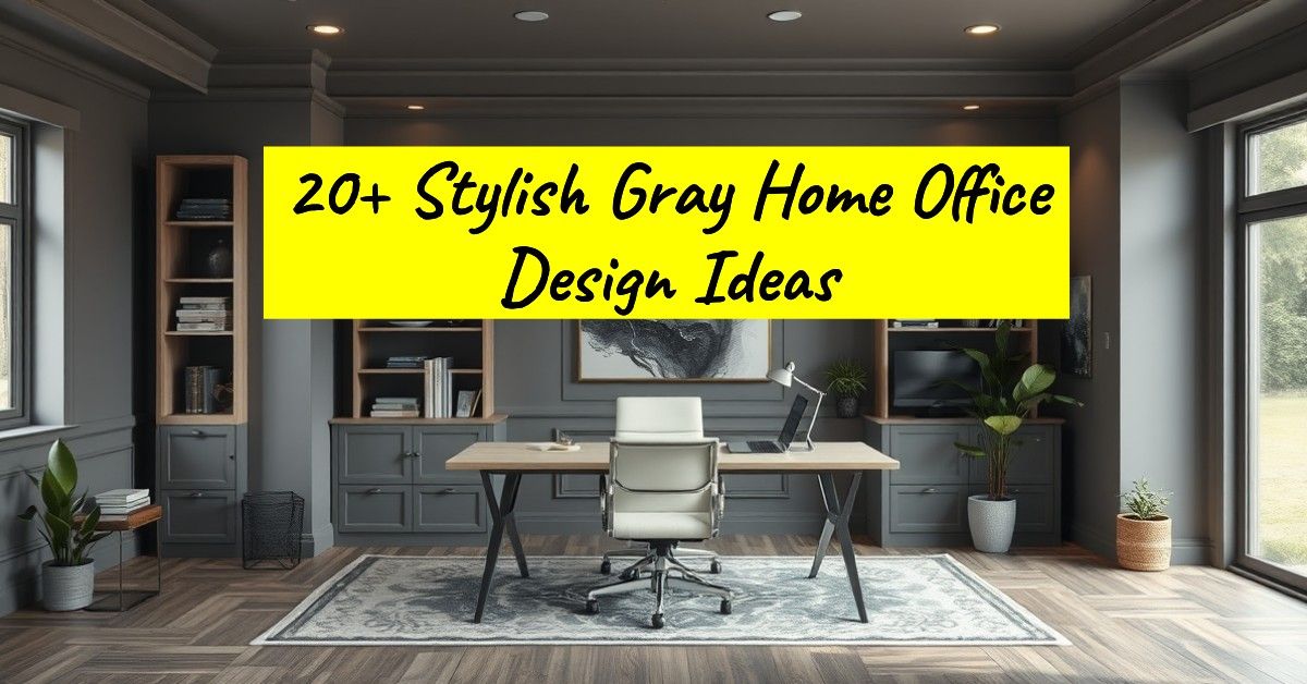 20+ Stylish Gray Home Office Design Ideas