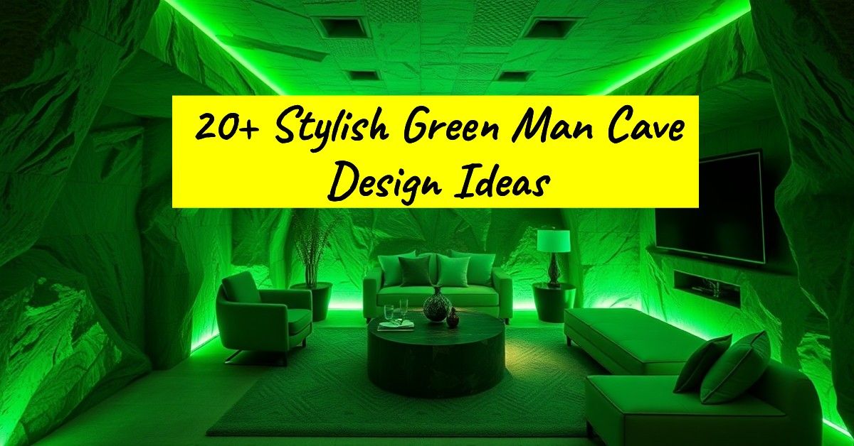 20+ Stylish Green Man Cave Design Ideas